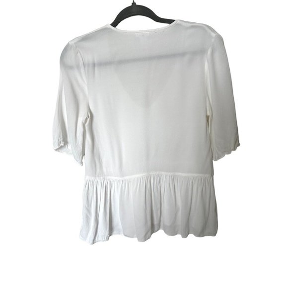 Nordstrom BP Short Sleeve Blouse XS White - Picture 2 of 6